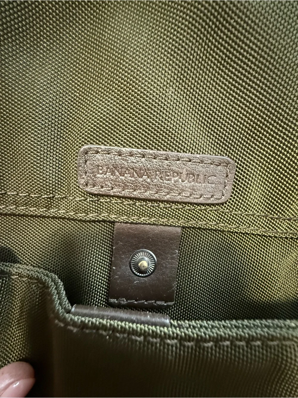Banana Republic Olive Green Messenger Crossbody Bag